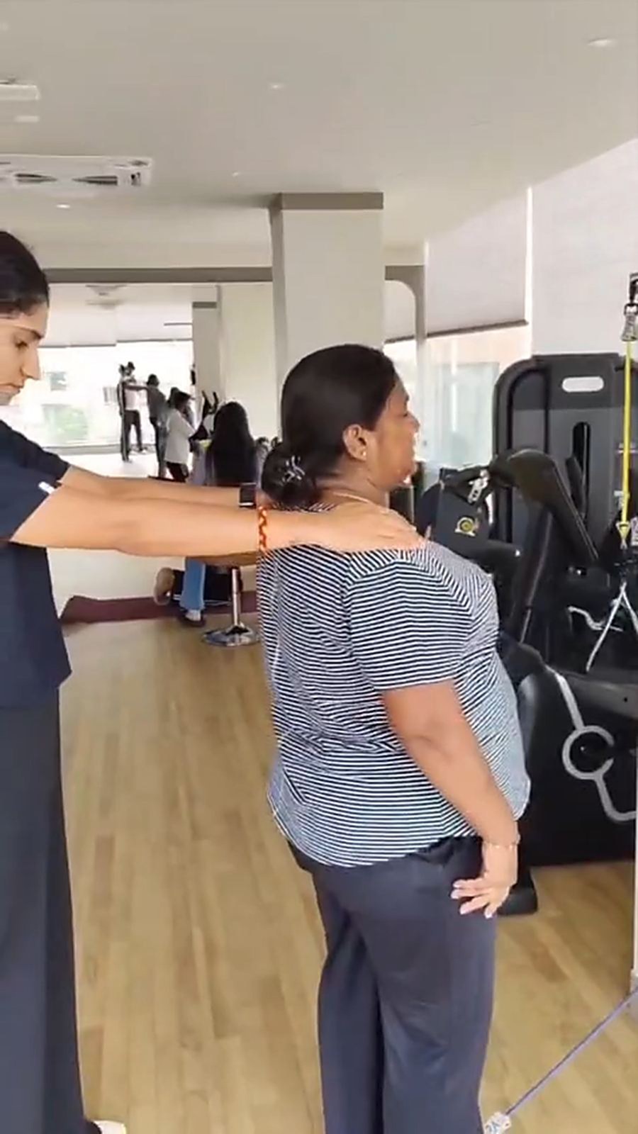 Guided exercise therapy for posture at Trivayu Physio Center, Vaishali Nagar